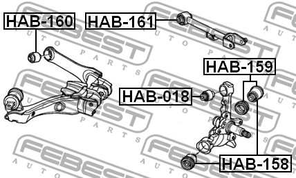 Tuleja wahacza FEBEST HAB-158