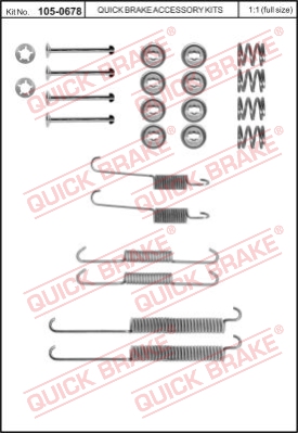 Zestaw dodatków do szczęk hamulcowych QUICK BRAKE 105-0678