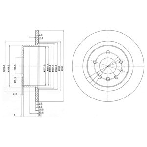 Tarcza hamulcowa DELPHI BG2986