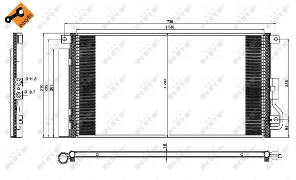 Skraplacz klimatyzacji NRF 350227