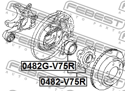 Piasta koła FEBEST 0482G-V75R