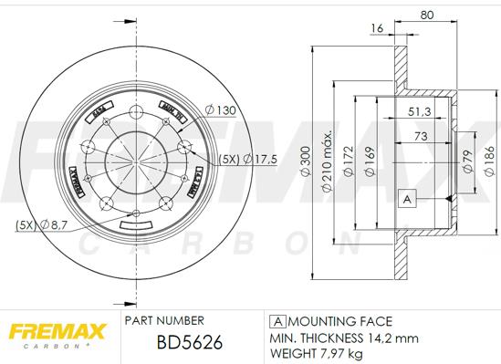 Tarcza hamulcowa FREMAX BD-5626