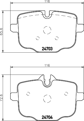 Klocki hamulcowe HELLA 8DB 355 014-361