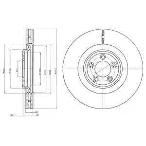 Tarcza hamulcowa DELPHI BG9071C