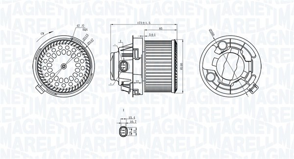 Wentylator wnętrza MAGNETI MARELLI 069412258010