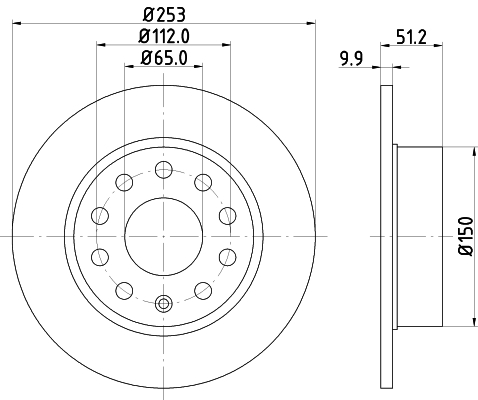 Tarcza hamulcowa HELLA 8DD 355 109-601