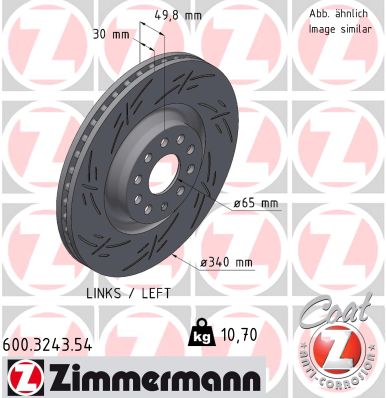 Tarcza hamulcowa ZIMMERMANN 600.3243.54