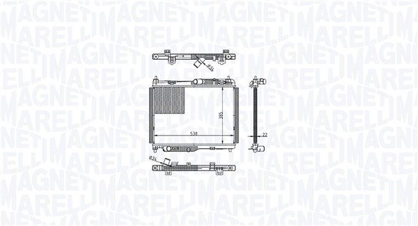 Chłodnica, układ chłodzenia silnika MAGNETI MARELLI 350213215600