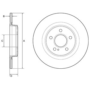 Tarcza hamulcowa DELPHI BG4790C