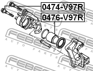Tłoczek zacisku hamulcowego FEBEST 0476-V97R