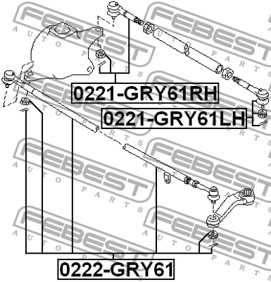 Drążek kierowniczy FEBEST 0222-GRY61