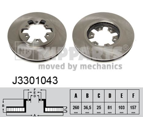 Tarcza hamulcowa NIPPARTS J3301043
