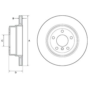 Tarcza hamulcowa DELPHI BG4695C