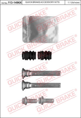 Zestaw tulei prowadzących zacisk hamulca QUICK BRAKE 113-1496X