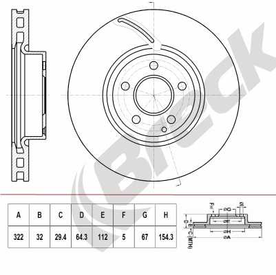 Tarcza hamulcowa BRECK BR 419 VH100