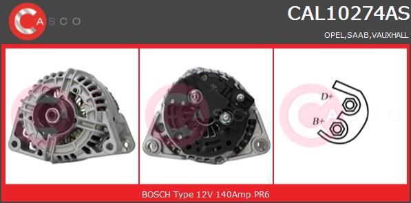 Alternator CASCO CAL10274AS