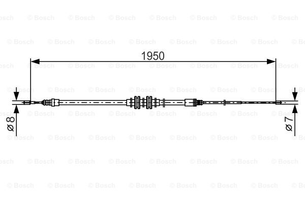 Linka hamulca ręcznego BOSCH 1 987 482 785