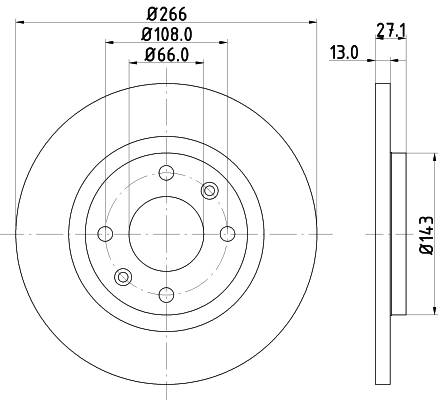 Tarcza hamulcowa HELLA 8DD 355 105-751