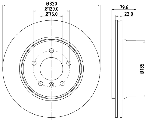 Tarcza hamulcowa HELLA PAGID 8DD 355 128-491