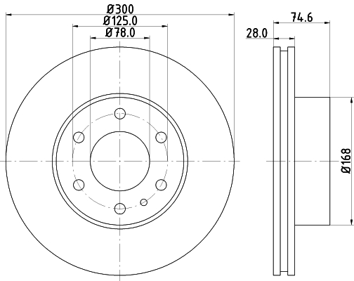 Tarcza hamulcowa HELLA PAGID 8DD 355 117-471