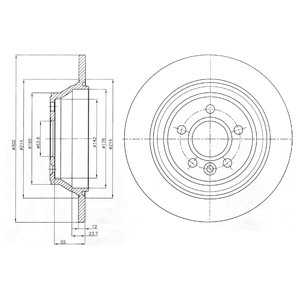 Tarcza hamulcowa DELPHI BG4238C