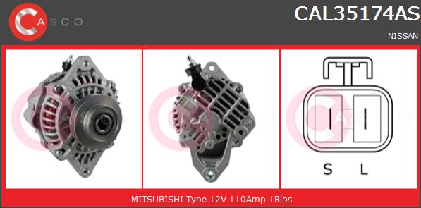Alternator CASCO CAL35174AS
