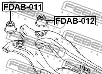 Łożyskowanie  korpusu osi FEBEST FDAB-012