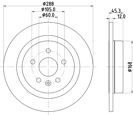 Tarcza hamulcowa HELLA PAGID 8DD 355 122-741