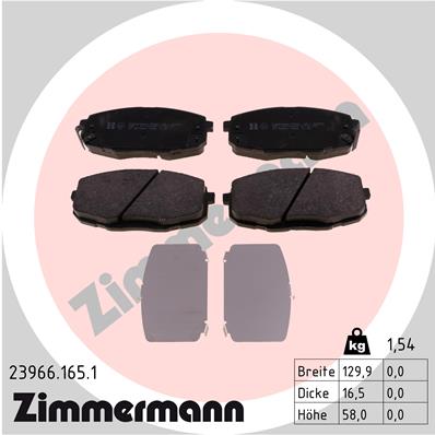 Klocki hamulcowe ZIMMERMANN 23966.165.1