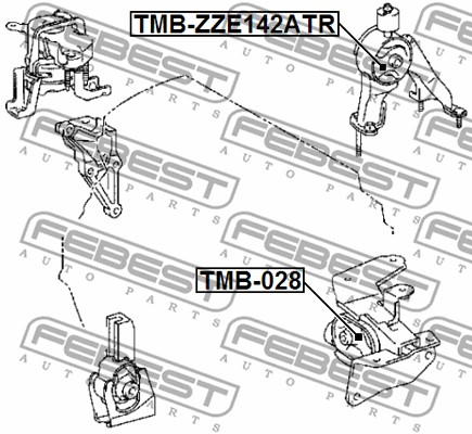 Poduszka silnika FEBEST TMB-ZZE142ATR