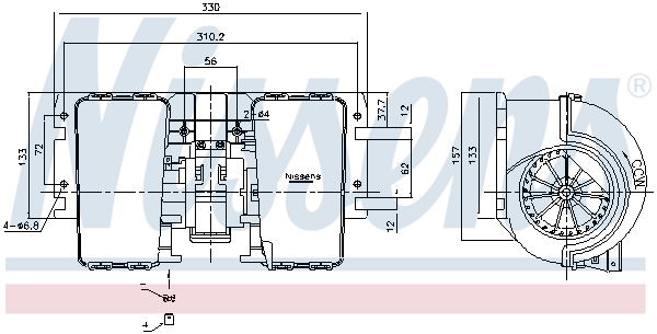 Wentylator wnętrza NISSENS 87486