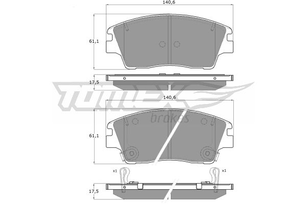 Klocki hamulcowe TOMEX BRAKES TX 18-67