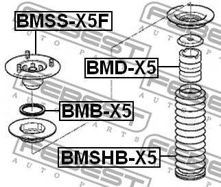 Poduszka amortyzatora FEBEST BMSS-X5F