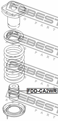 Dystans gumowy FEBEST FDD-CA2WR