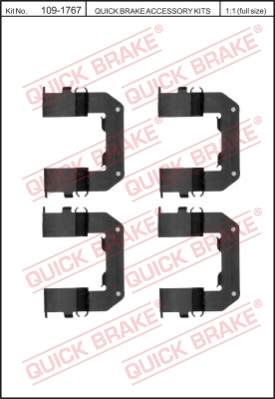 Zestaw akcesoriów montażowych  klocków hamulcowych QUICK BRAKE 109-1767