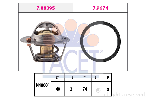 Termostat FACET 7.8839