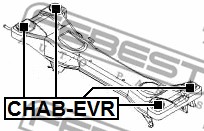 Łożyskowanie  korpusu osi FEBEST CHAB-EVR