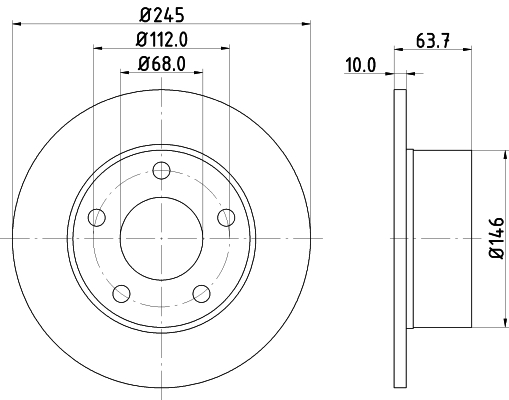 Tarcza hamulcowa HELLA 8DD 355 102-801