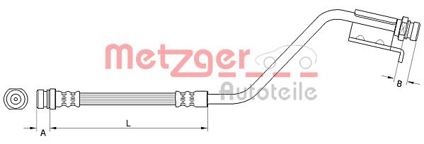 Przewód hamulcowy elastyczny METZGER 4110826