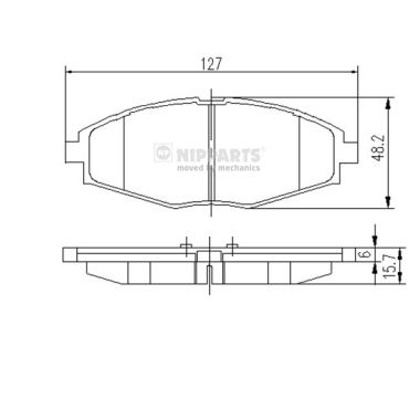 Klocki hamulcowe NIPPARTS J3600909