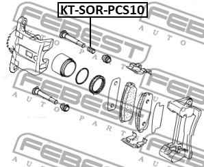 Zestaw naprawczy zacisk hamulcowy FEBEST KT-SOR-PCS10