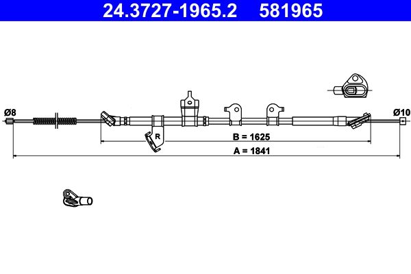 Linka hamulca ręcznego ATE 24.3727-1965.2