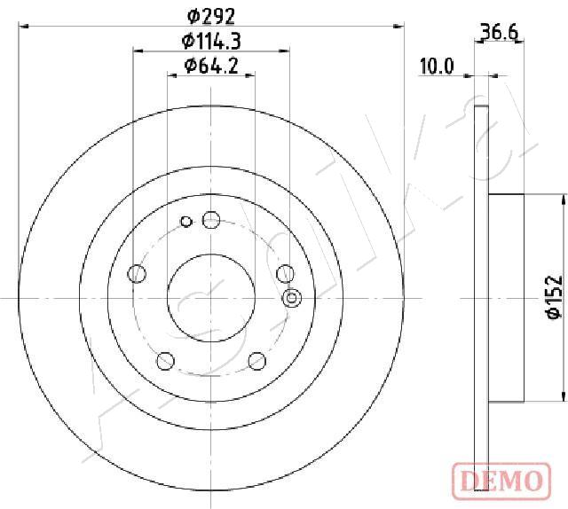 Tarcza hamulcowa ASHIKA 61-04-427C