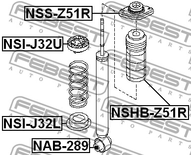 Osłona  miecha powietrznego FEBEST NSHB-Z51R