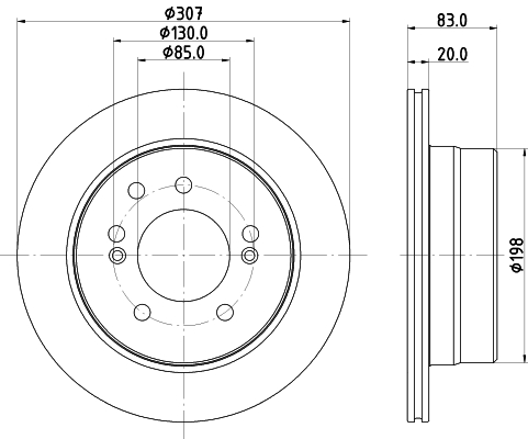 Tarcza hamulcowa HELLA 8DD 355 134-921