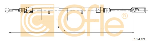 Linka hamulca ręcznego COFLE 10.4721