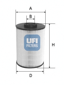 Filtr paliwa UFI 26.037.00