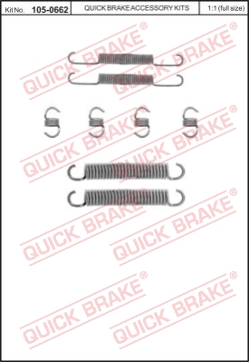 Zestaw dodatków do szczęk hamulcowych QUICK BRAKE 105-0662