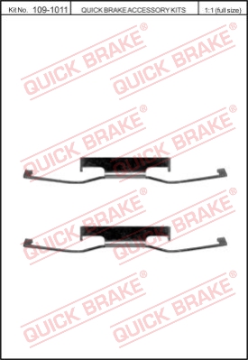 Zestaw akcesoriów montażowych  klocków hamulcowych QUICK BRAKE 109-1011