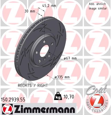 Tarcza hamulcowa ZIMMERMANN 150.2939.55